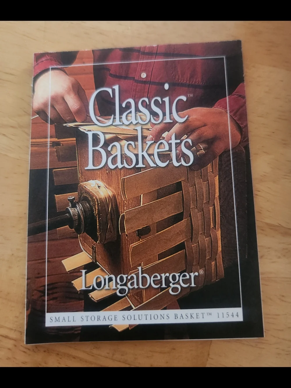 Longaberger 2001 Small Storage Solutions Basket w/ Fabric Liner